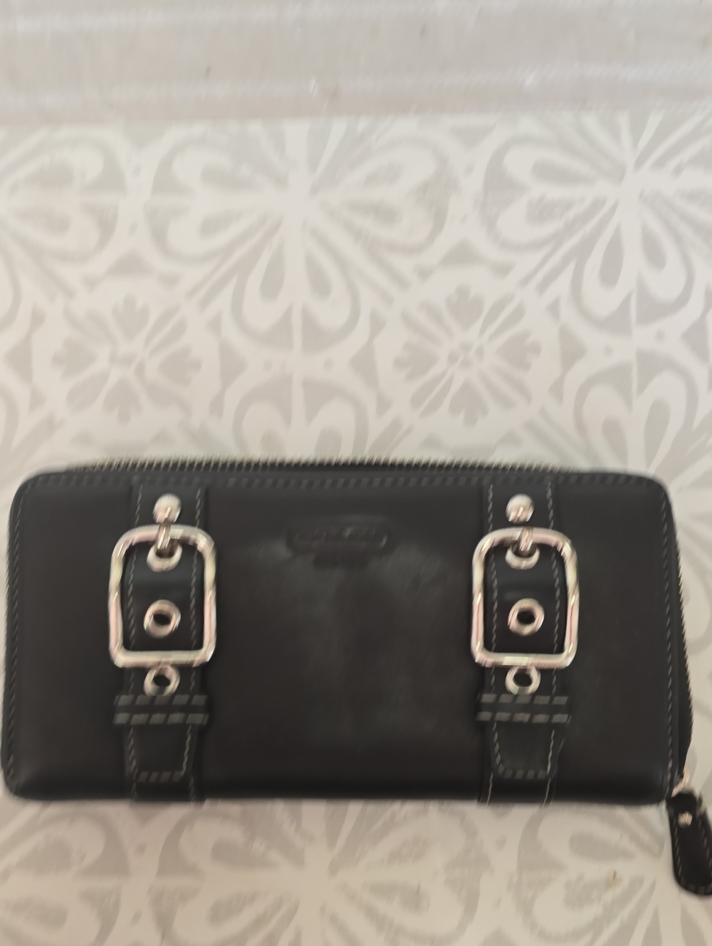 Coach Women's Zip Wallet with Buckle Detail